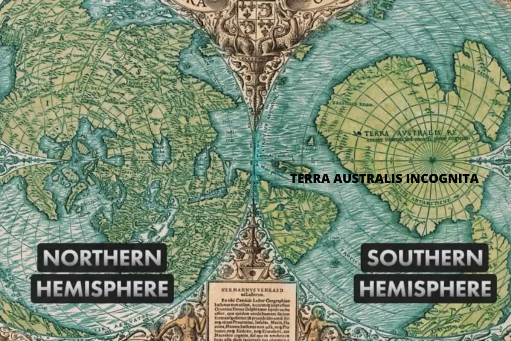 Political Map of Antarctica, Northern Hemisphere, South Hemisphere