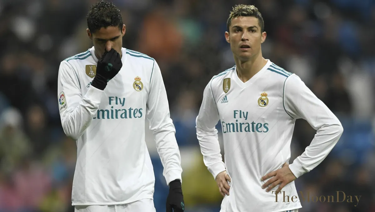 Raphael Varane and Cristiano Ronaldo