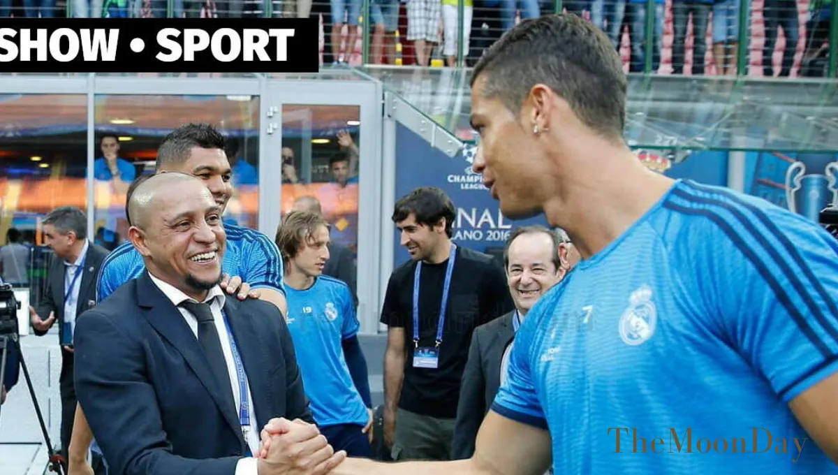 Roberto Carlos and Cristiano Ronaldo 