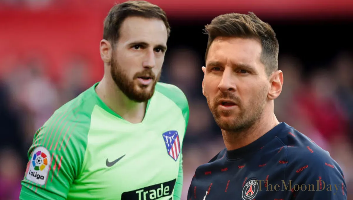 Jan Oblak and Lionel Messi 