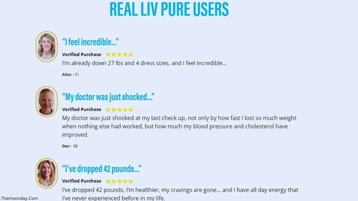 Real Liv Pure users Feedback